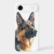 German shepherd portrait watercolor