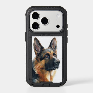 German shepherd portrait watercolor iPhone 17 pro case