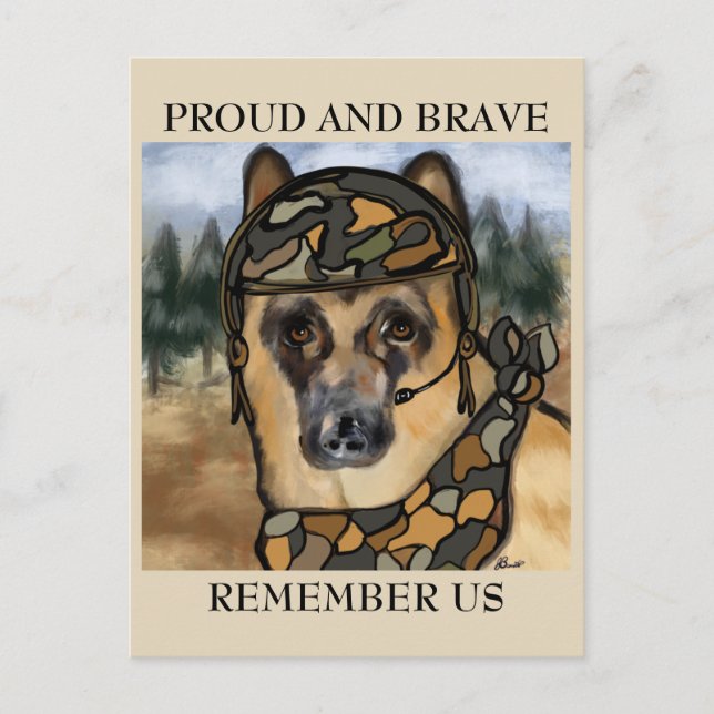 GERMAN SHEPHERD  POSTCARD (Front)