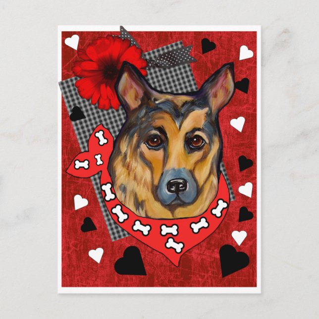 GERMAN SHEPHERD POSTCARD (Front)