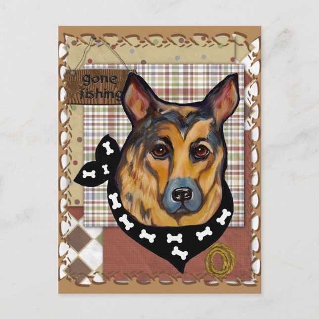 GERMAN SHEPHERD POSTCARD (Front)
