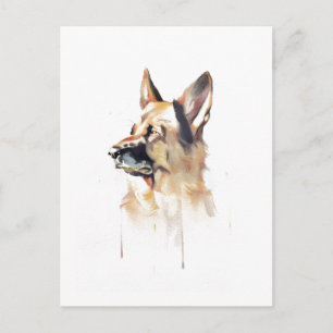 German Shepherd Postcard, Dog Lover Gift Postcard