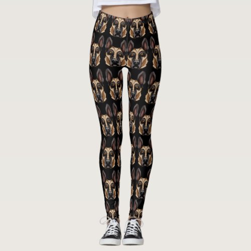 German Shepherd print Leggings