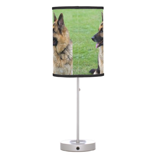 German Shepherd Profile Table Lamp (Back)