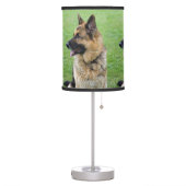 German Shepherd Profile Table Lamp (Left)