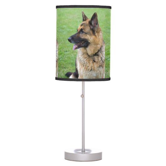 German Shepherd Profile Table Lamp (Front)