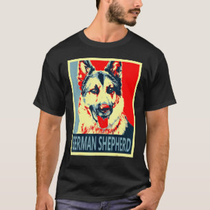 German Shepherd Propaganda Poster Style T-Shirt