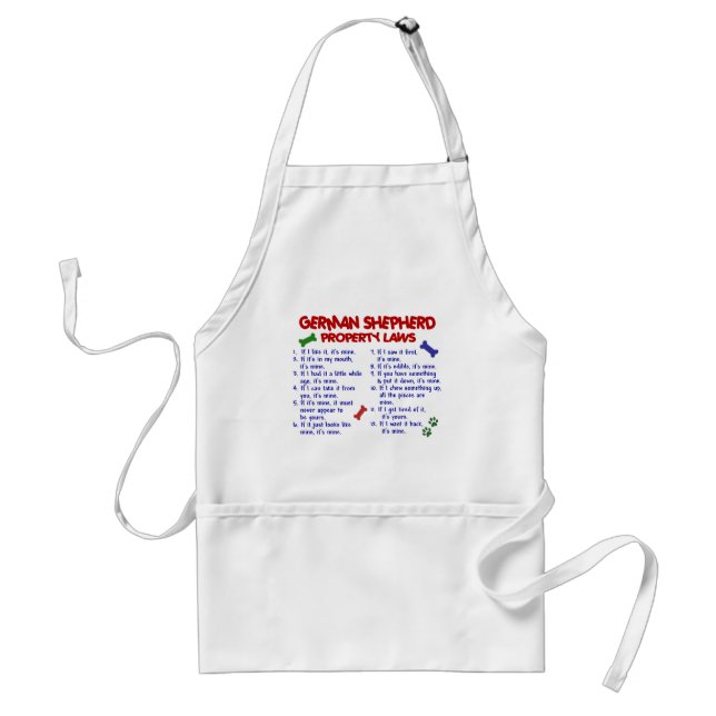 GERMAN SHEPHERD Property Laws 2 Adult Apron (Front)