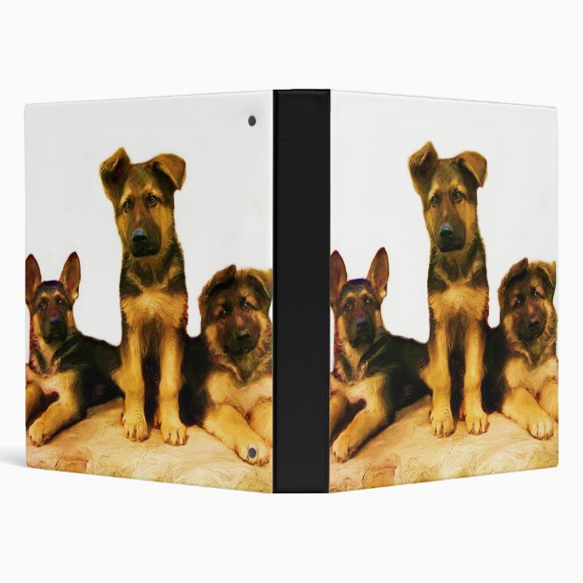 German Shepherd puppies binder (Background)