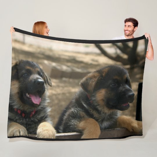 German Shepherd Puppies Fleece Blanket