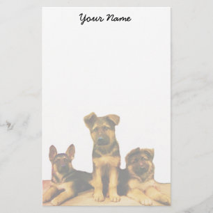 German Shepherd puppies stationary Stationery