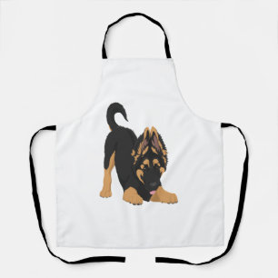 German Shepherd Puppy  Apron