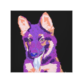German Shepherd puppy art canvas German Shepherd puppy art canvas
