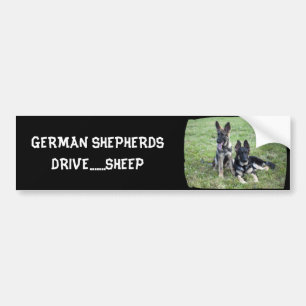 GERMAN SHEPHERD PUPPY BUMPER STICKER