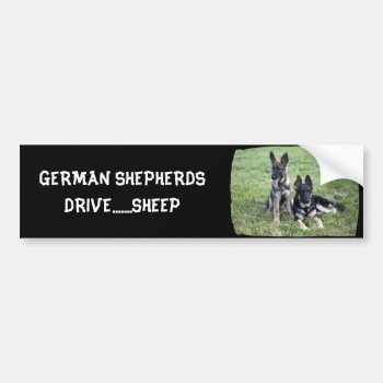 German Shepherd Puppy Bumper Sticker by woodlandesigns at Zazzle