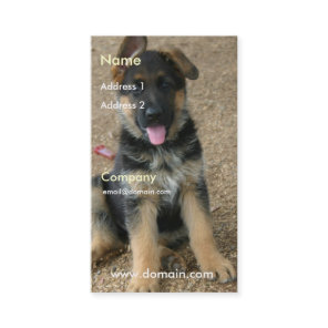 German Shepherd Puppy Business Card