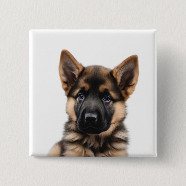 German Shepherd Puppy Button (Front)