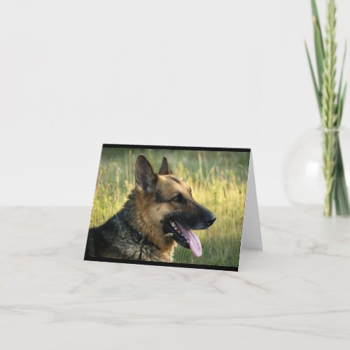 German Shepherd Puppy Dog Blank Note Card