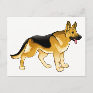 German Shepherd Puppy Dog - Hello, Thinking of You Postcard