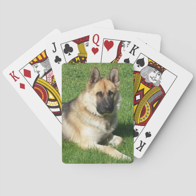 German Shepherd Puppy Dog Poker Cards (Back)