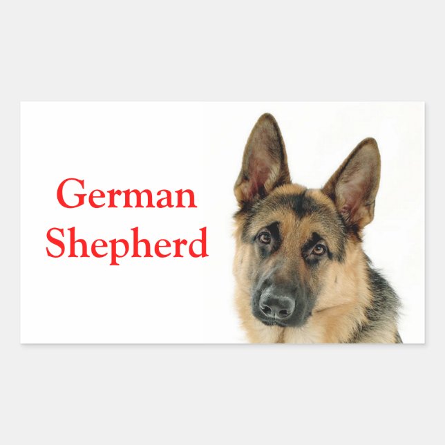 German Shepherd Puppy Dog Stickers / Labels (Front)