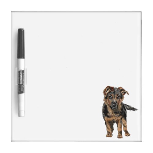 German Shepherd Puppy Drawing Dry_Erase Board