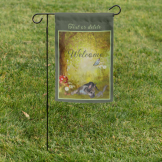 German Shepherd Puppy Fantasy Dog Art Personalized Garden Flag