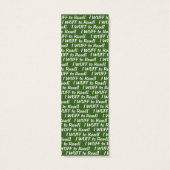 German Shepherd Puppy Green Bookmark (Back)