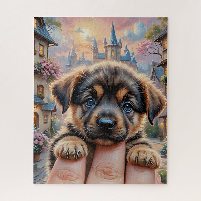 German Shepherd Puppy Jigsaw Puzzle (Vertical)