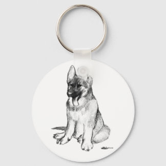 German Shepherd Puppy Keychain