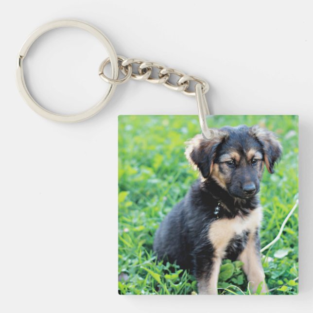 German Shepherd Puppy Keychain (Front)
