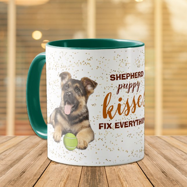 German Shepherd Puppy Kisses Fix Everything Mug (Creator Uploaded)