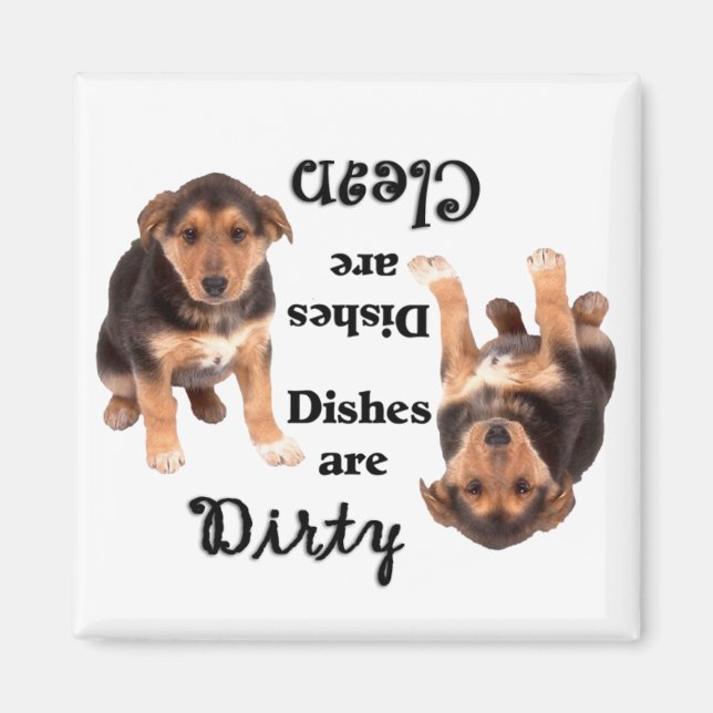German Shepherd Puppy Lovers Dishwasher Magnet (Front)