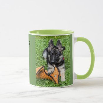 German Shepherd Puppy Mug by woodlandesigns at Zazzle