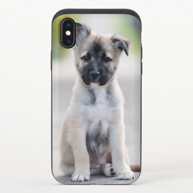 German Shepherd Puppy on Footpath Uncommon iPhone Case (Back)