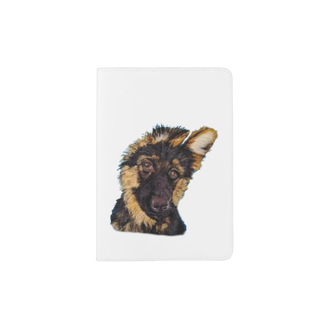 German Shepherd Puppy passport holder (Front)