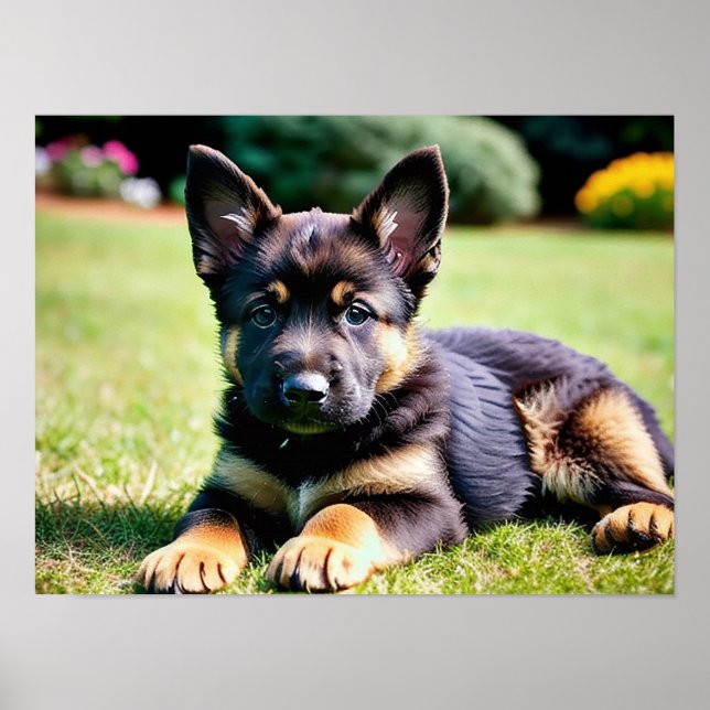 German Shepherd Puppy Poster (Front)