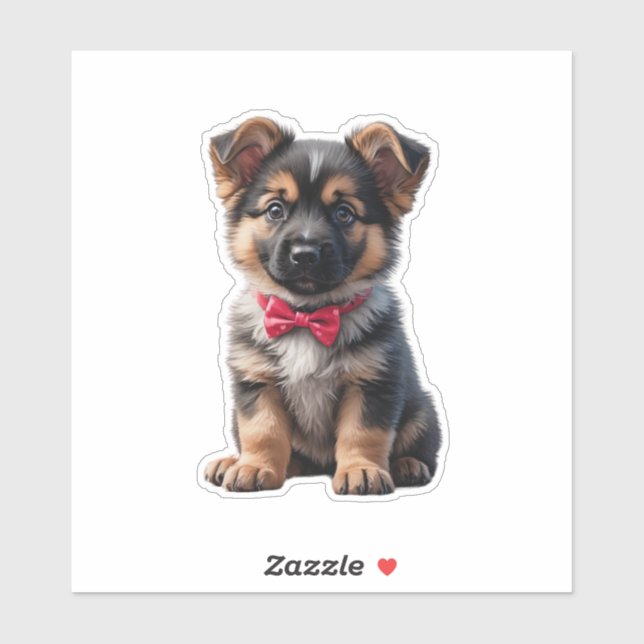 German Shepherd Puppy  Sticker (Sheet)