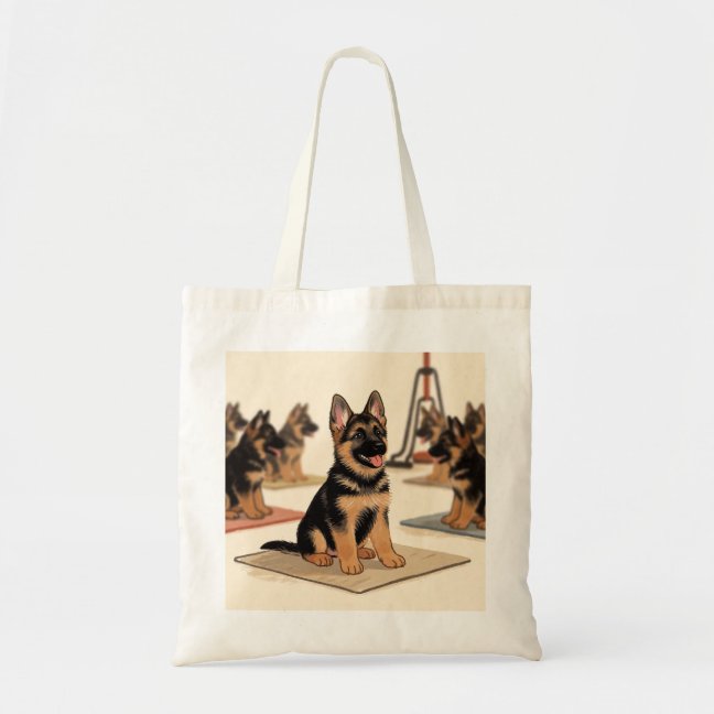 German Shepherd Puppy Training Class Tote Bag