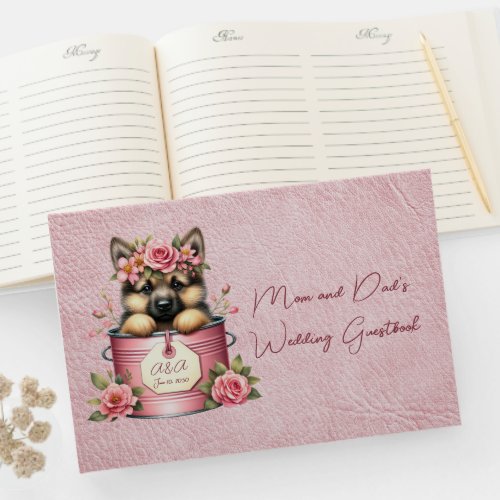 German Shepherd Puppy Wedding  Guest Book