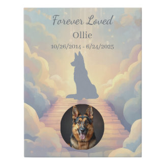 German Shepherd Rainbow Bridge Canvas