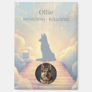 German Shepherd Rainbow Bridge Magnet