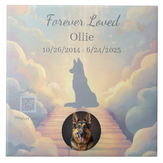 German Shepherd Rainbow Bridge Photo Tile