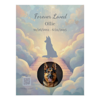 German Shepherd Rainbow Bridge Poster