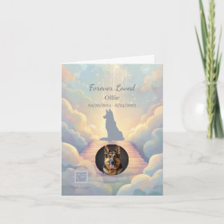 German Shepherd Rainbow Bridge Sympathy Card