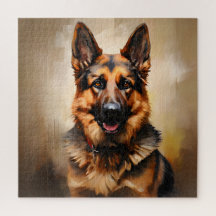German Shepherd Realism Art Portrait