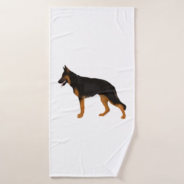 German Shepherd Red  Black Blanket  Bath Towel (Bath Towel)