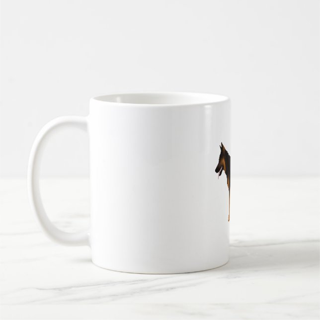 German Shepherd Red  Black Blanket  Coffee Mug (Left)