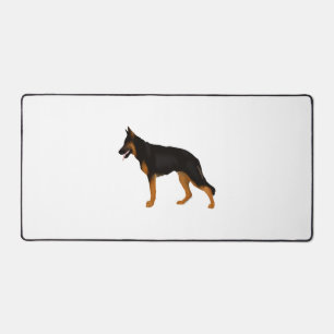 German Shepherd Red Black Blanket Desk Mat