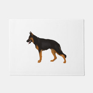 German Shepherd Red Black Blanket Doormat
